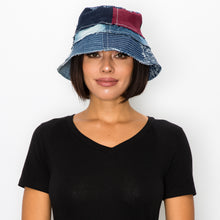 Load image into Gallery viewer, One of a Kind, Recycled Denim Bucket Hat
